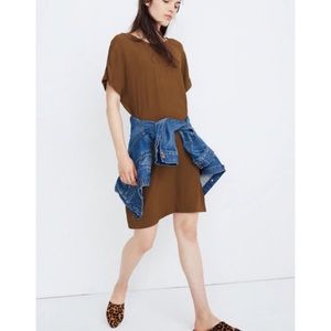 Madewell Downtown Tie-Back Dress in Olive!